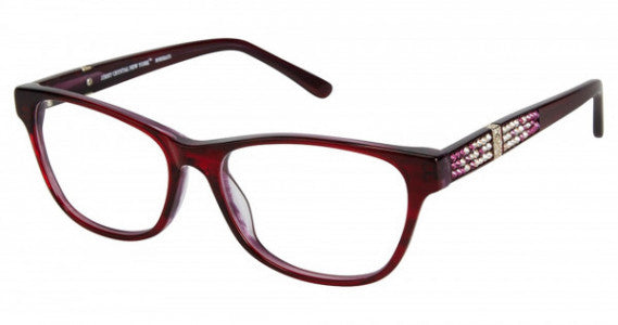 Jimmy Crystal New York Eyeglasses Bordeaux - Go-Readers.com