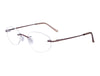 Silver Dollar 3-Piece Drill Mounts Eyeglasses BT2153 - Go-Readers.com
