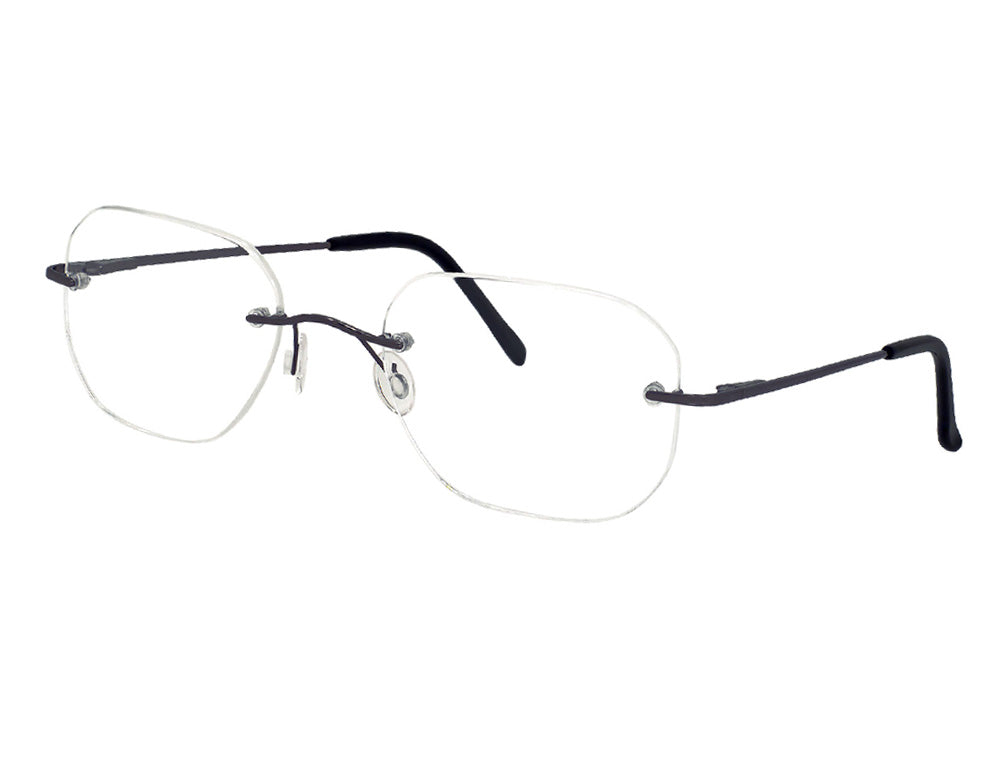 Silver Dollar 3-Piece Drill Mounts Eyeglasses BT2153 - Go-Readers.com